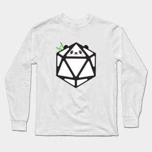 Polyhedral 20 Sided Dice Panda - Tabletop RPG and Animal Lovers Mashup Long Sleeve T-Shirt